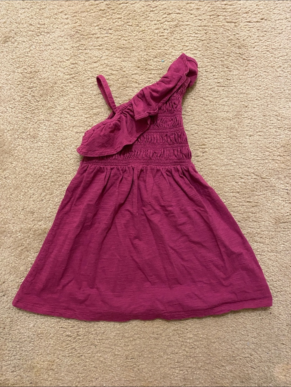 Old Navy Hot Pink One-Shoulder Ruffle Dress